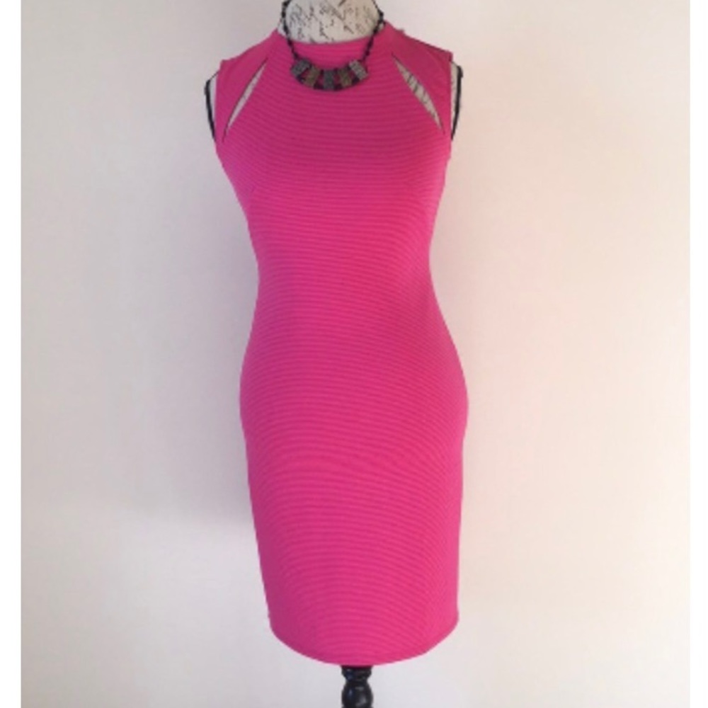 Topshop pink cutout dress size 4